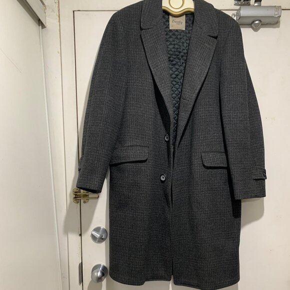 THE CROMLEY ELEGANT TAILORED VINTAGE WOOL TRENCH COATS SIZE L - Picture 5 of 14